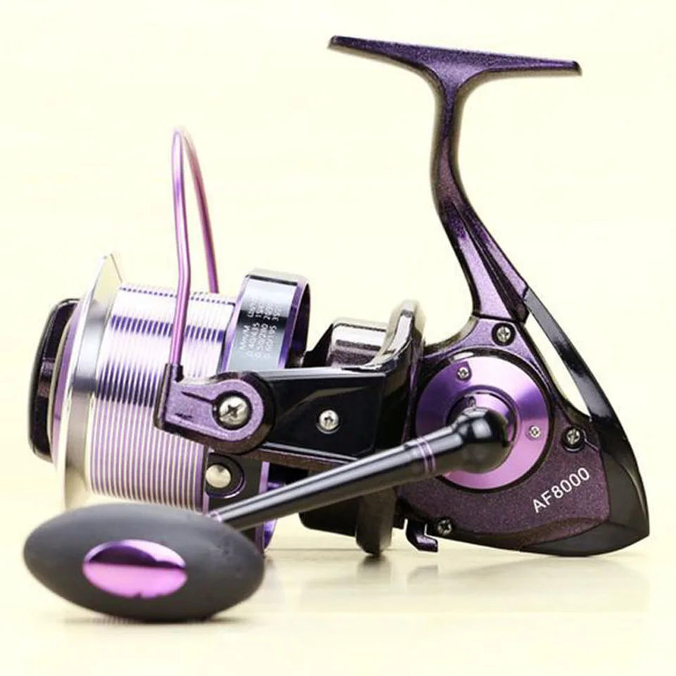 Катушка для спиннинга AF8000 полностью Металлическая бобина ловли карпа и соленой