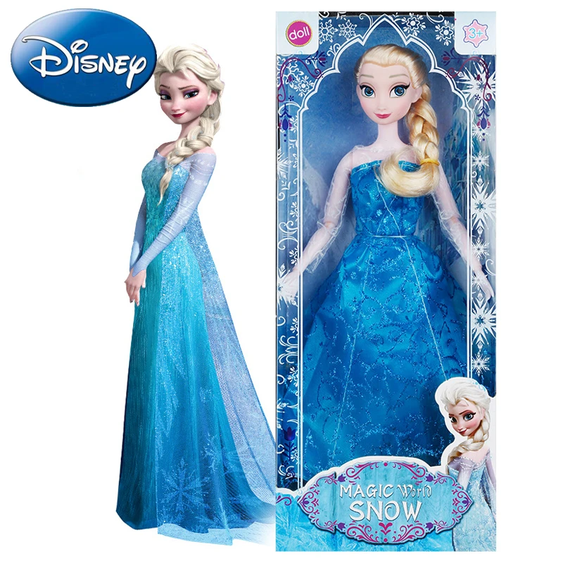 Disney подлинный замороженный снег кукла девочка мягкие игрушки Эльза Анна