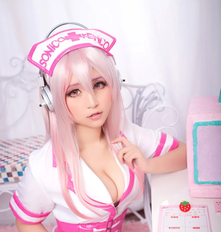 Костюм Медсестры из аниме SUPER SONICO костюм для косплея|Костюмы фильмов и ТВ| |