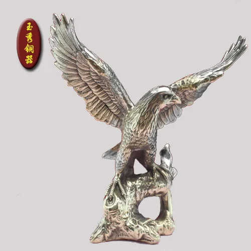 

Exquisite Brass eagle figurine, brass statue for home business decoration copper wholesale Decoration real Brass