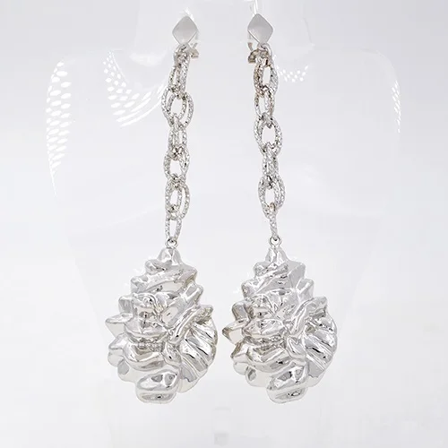 Earrings Солнечный Электрический вездеход на ДУ длинные в виде капель Висячие серьги для Для женщин Медь высокое качество животных Ежик для вечерние свадебные - Окраска металла: Earrings