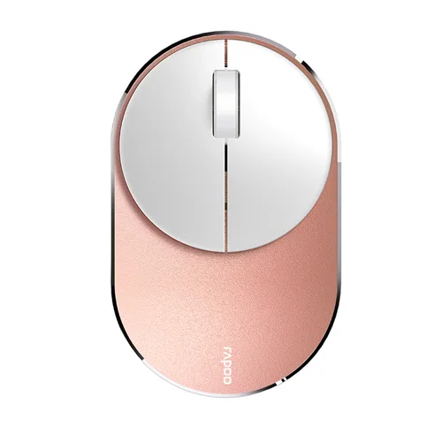 Pink Rapoo Multi-mode Silent Wireless Mouse 1300DPI Bluetooth 3.0/4.0 RF 2.4G for 3 Devices Connection Portable Computer Mouse#M600 - Цвет: Pink