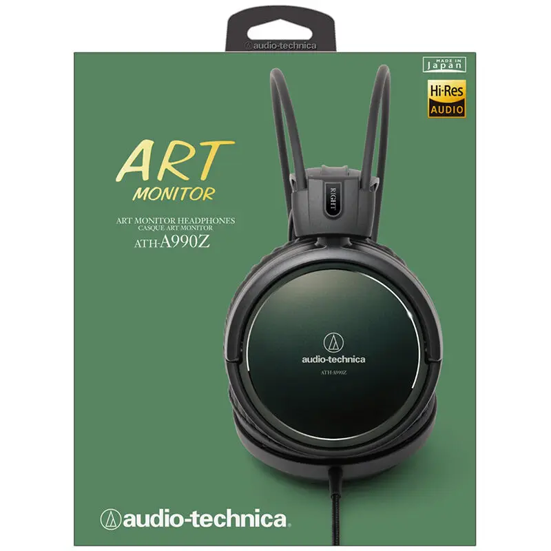 Оригинальные наушники Audio Technica A990Z с художественным монитором Hi Fi закрытой задней