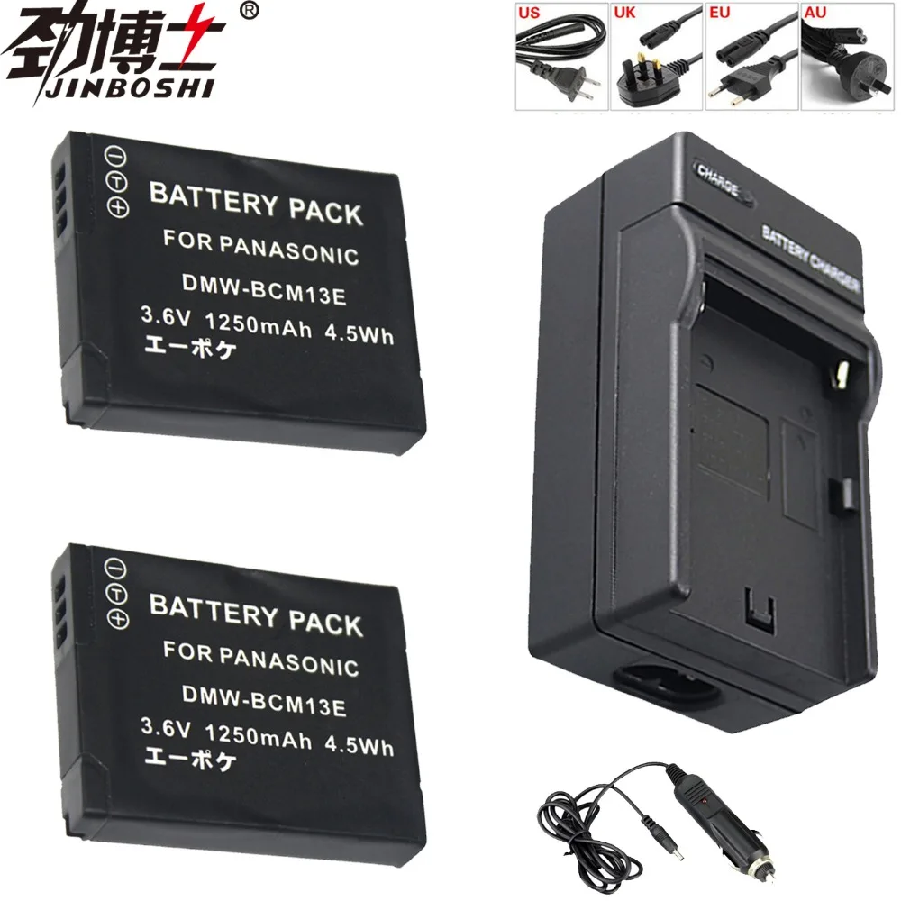 2X DMW-BCM13E DMWBCM13 DMW BCM13E Battery + Charger for Panasonic Lumix ZS40 / TZ60 ZS45 TZ57 ZS50 TZ70 ZS27 TZ37 | Электроника