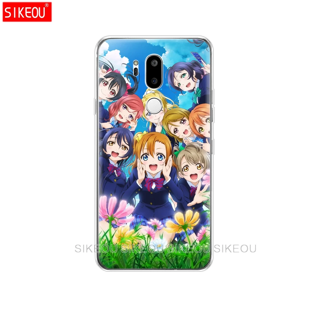 Силиконовый чехол для телефона LG G7 Q8 Q6 G6 MINI G5 V30 V7 V9 k10 k8 X POWER 2 аниме Love Live pink|Бамперы|