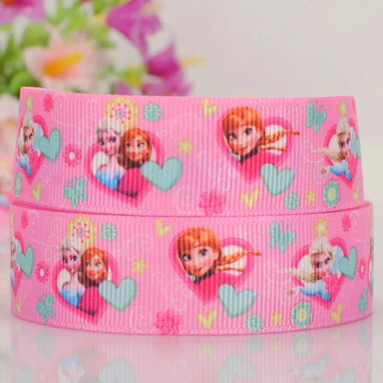 7/8 &quot22 мм Анна и Эльза Принцесса Печать grosgrain лента DIY ручной работы для волос