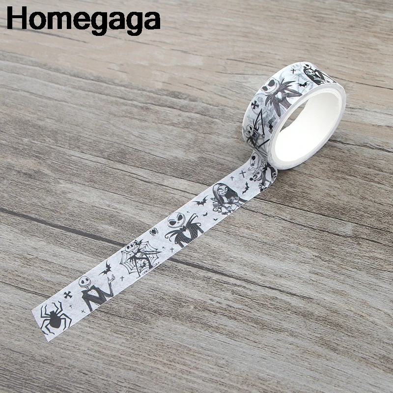 Homegaga кошмар перед Декоративный Рождественский Скотч Наклейка 90s Украшение Винтаж diy Скрапбукинг Клей печатные вентиляторы подарки D2224