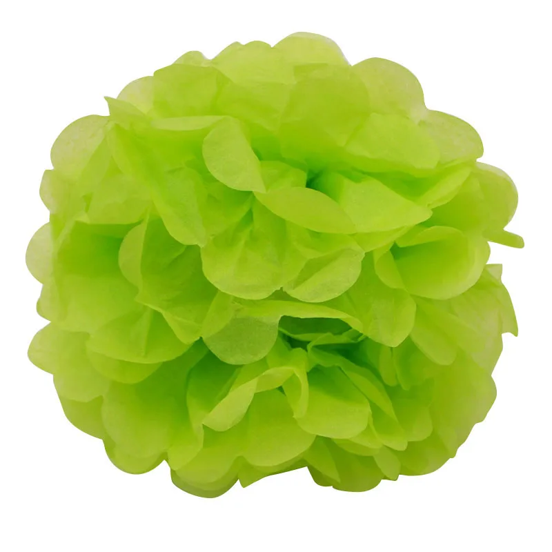 light green 6 дюймов, 5 шт., бумажные цветы, шар, бумага, помпоны, фонарь, для свадьбы, для домашней вечеринки на день рождения, детский душ, украшение автомобиля - Цвет: light green