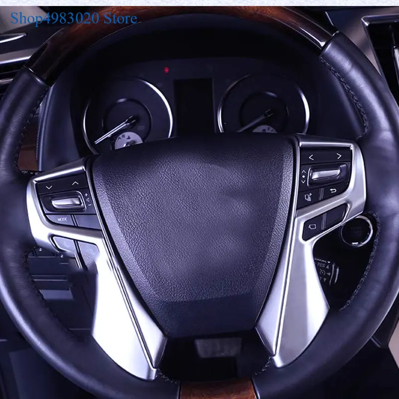 

Для Toyota Alphard 2015-2018 Высококачественная ABS Хромированная накладка на руль Внутренняя отделка блестки приборной панели автомобильные аксессуа...
