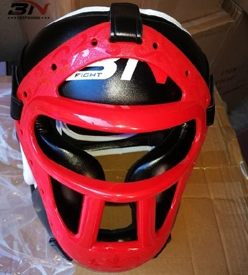 Red Mask Головной убор для ММА бокса с маской Муай Тай тхэквондо шлем маска съемный кикбоксинг ТКД спарринг Санда тренировочный головной убор - Цвет: Red Mask