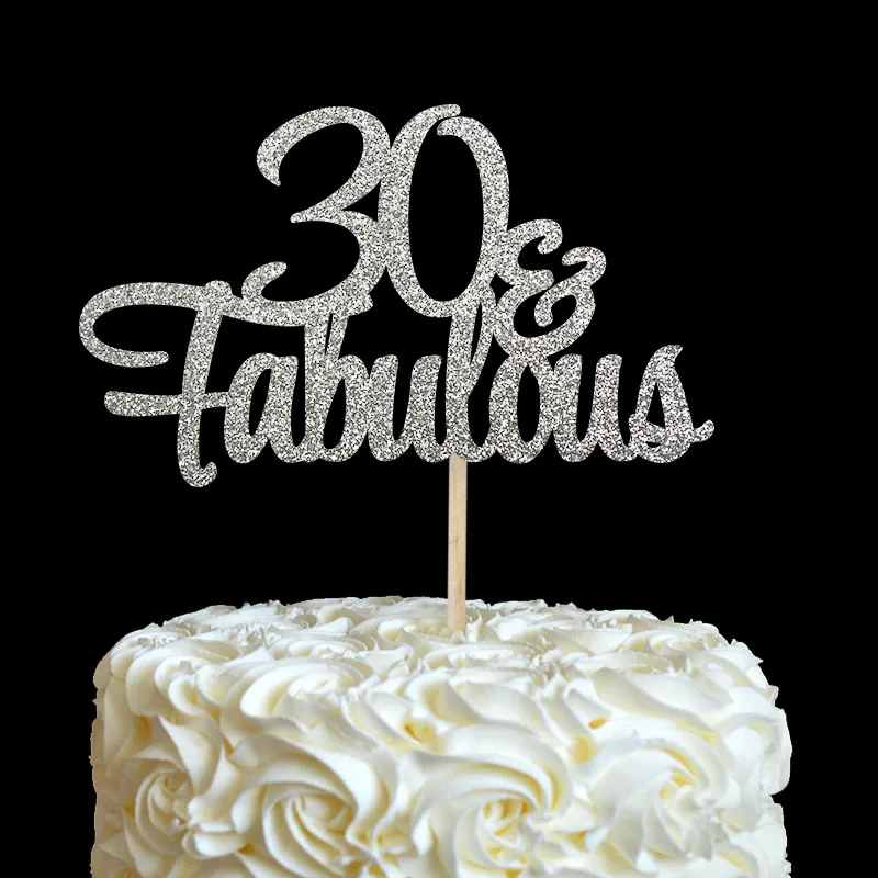 30& Сказочный торт Топпер блеск 30 день рождения украшения 30 юбилей вечерние украшения товары для украшения торта