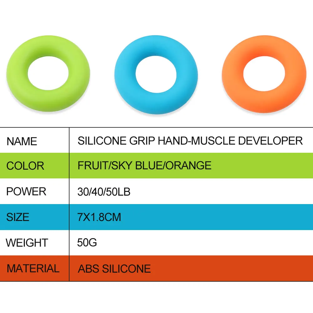 

2pcs/lot Finger Resistance bands with Hand Grip Ring Expander rubber silicone elastic finger Fitness Trainer band +griping ring