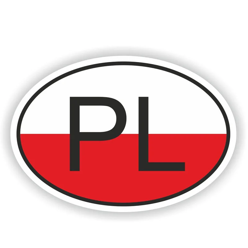 Стикер для автомобиля YJZT 15 5 см * 10 PL POLAND Oval 6 1501|Наклейки на автомобиль| |
