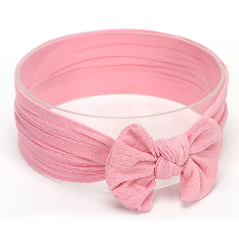 Распродажа Корейские Однотонные эластичные детские повязки на голову с большим