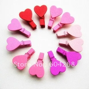 

Free Shipping/NEW cute Wooden small Heart clip / Fashion Korean Style/creative Gift/Wholesale 180pcs/lot