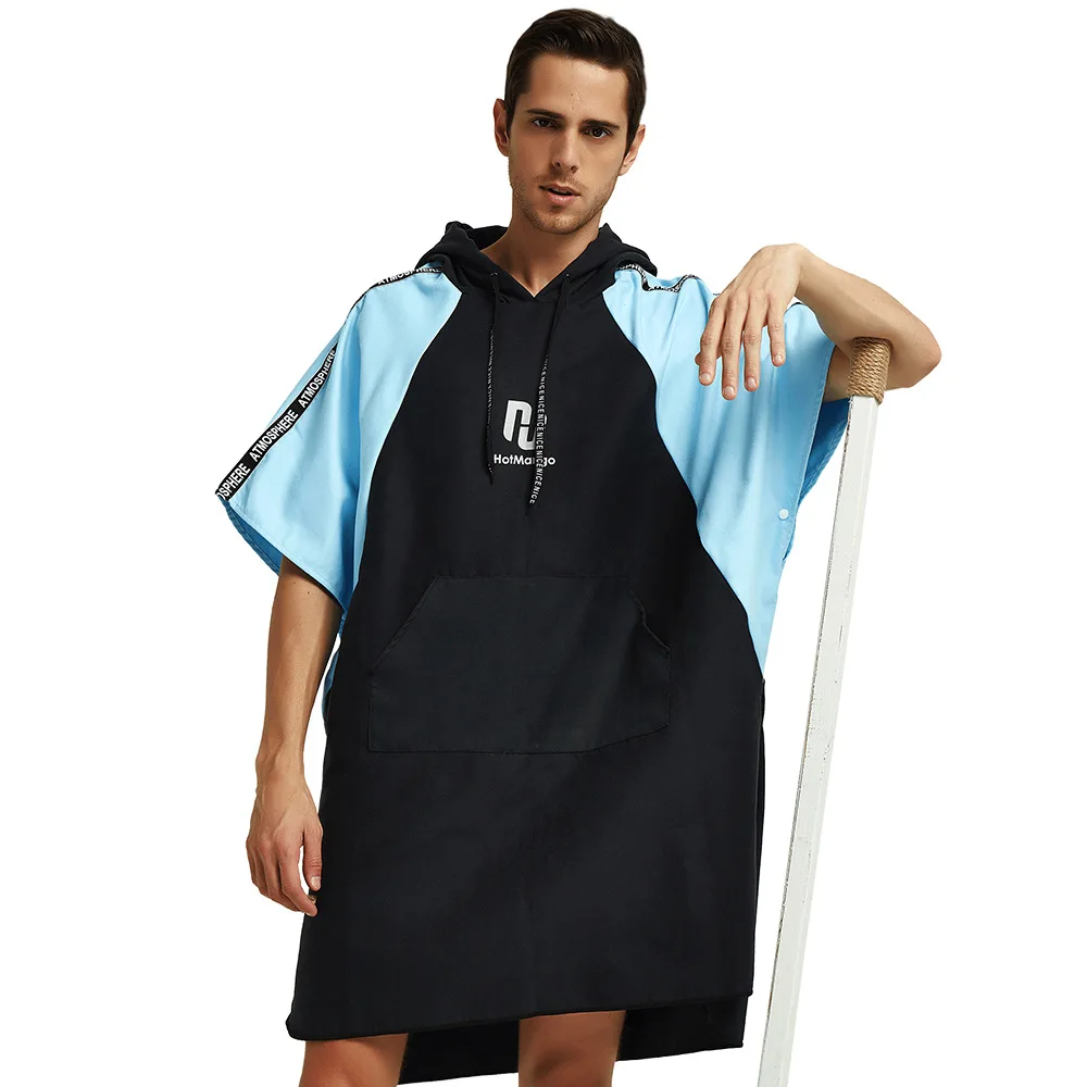 Банное полотенце пляжное с капюшоном для серфинга накидка плавания парка