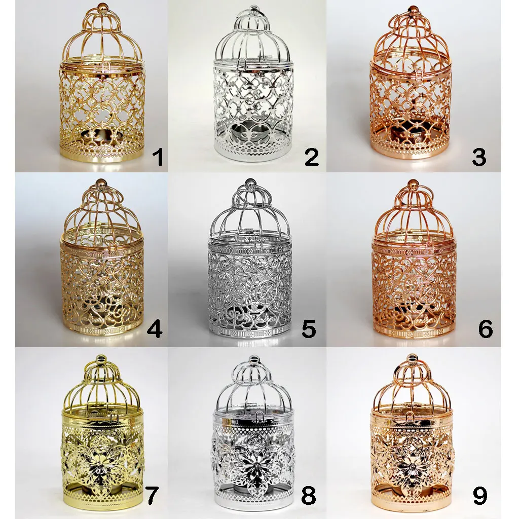 MagiDeal выдолбленный узор дизайн Tealight металлический подсвечник подвесные фонарики