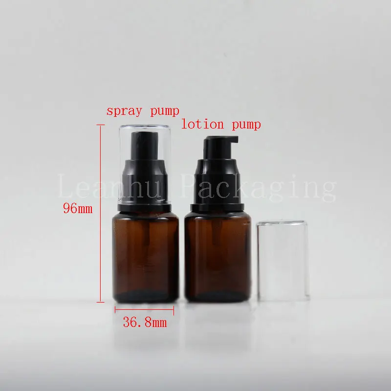 Оптовая продажа 30 мл Высококачественная коричневая стеклянная бутылка 30cc