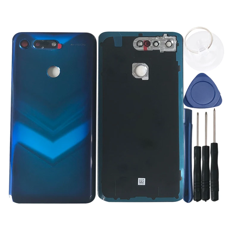 M& Sen для 6," huawei Honor V20 PCT-AL10, стеклянная задняя крышка для батареи+ стеклянный объектив+ рамка для камеры+ рамка для отпечатков пальцев+ наклейка
