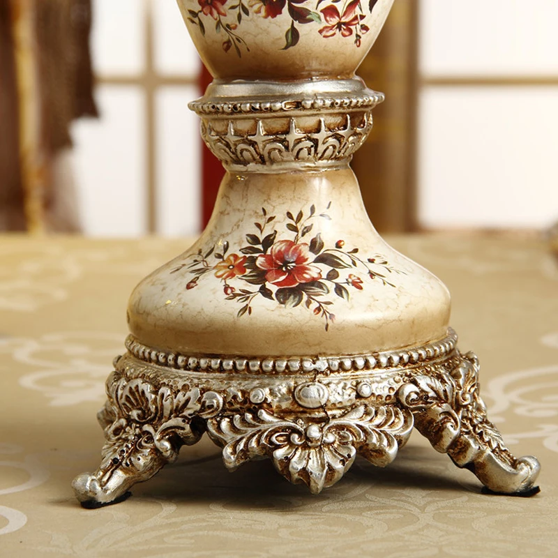 Европейский домашний декор из смолы три украшения для гостиной подсвечник