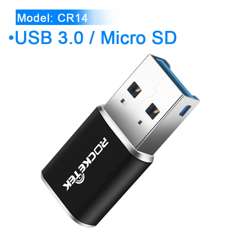 Rocketek usb 3,0 мульти карта памяти ридер адаптер мини кардридер для micro SD/TF microsd ридеры компьютер ноутбук - Цвет: USB 3.0