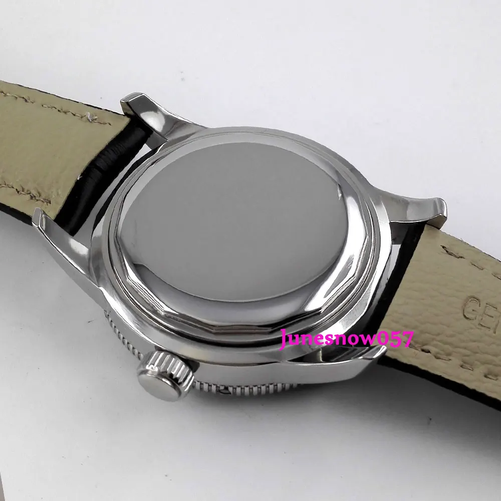 Автоматические Мужские часы Bliger 46 мм с поливиниловым покрытием белый и синий