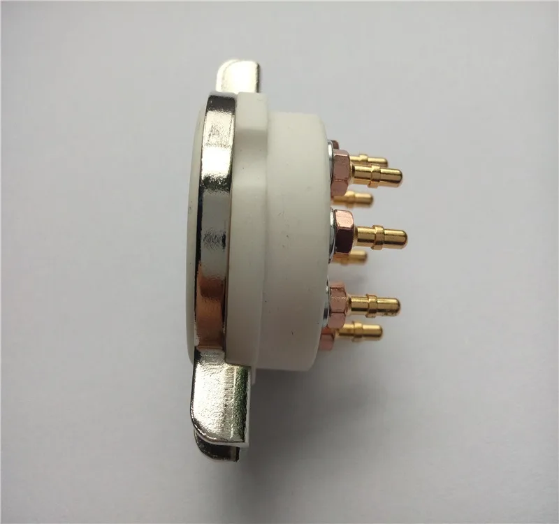 Керамическая Трубная розетка для сидений 1 шт. золотистая с 8 контактами KT66 KT88 EL34