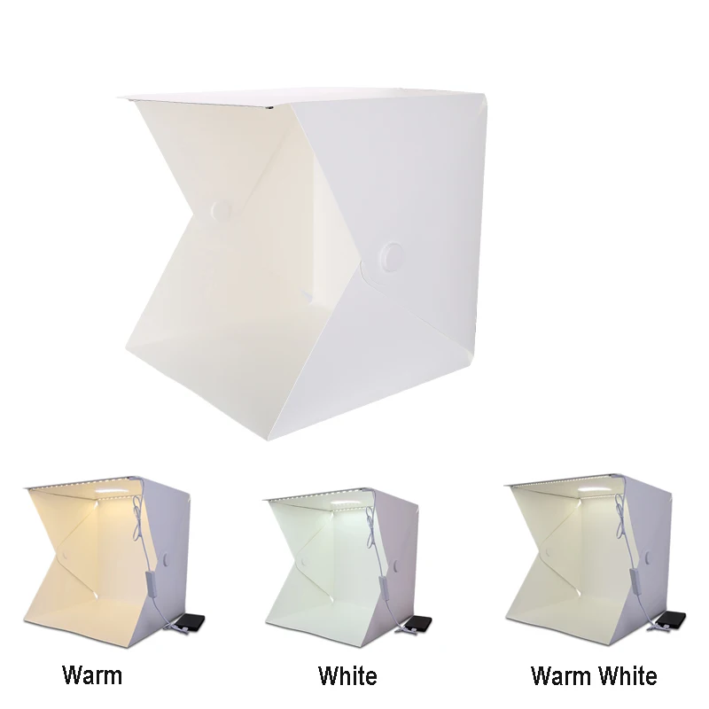 Baolyda 2 LED Лайтбокс для фотосъемки портативная складная коробка 40*40 фотостудия