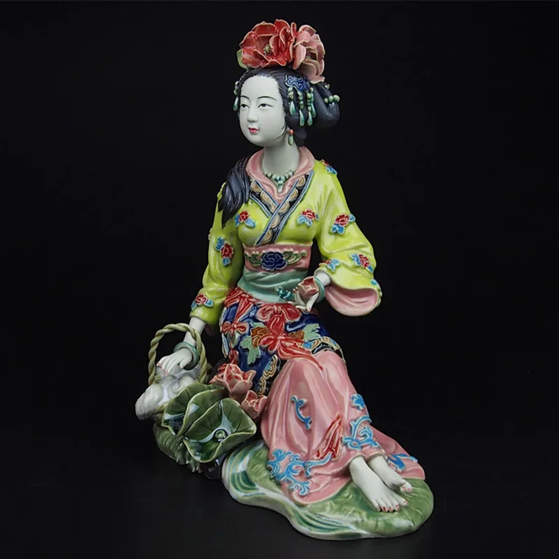 Коллекционная статуэтка женщины в китайском стиле фарфор керамика продаже|figurine