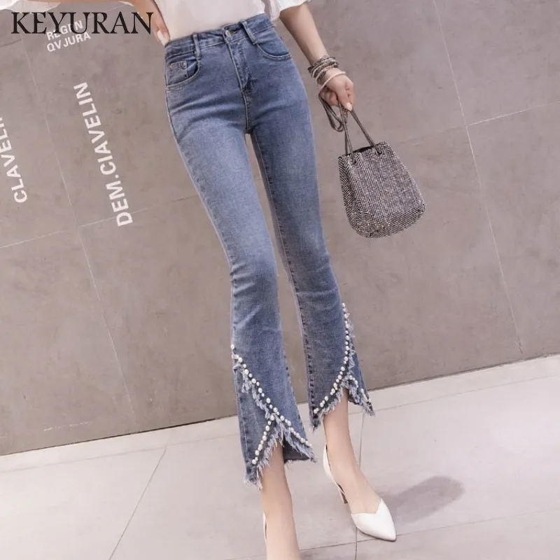 2020 новые весенние джинсовые брюки для женщин в стиле ретро с высокой талией из