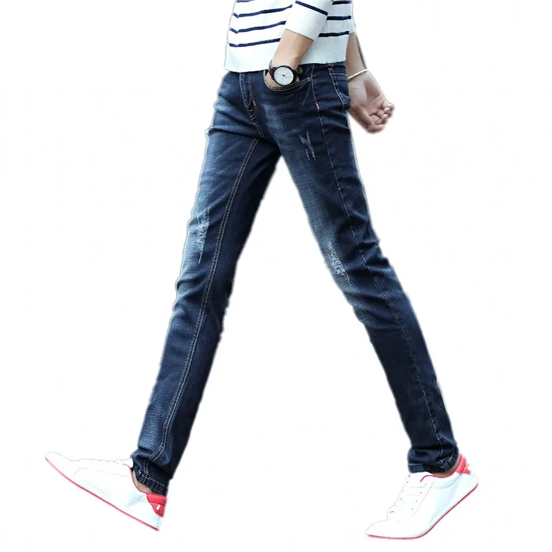 2016 новое поступление зимние джинсы мужские модные эластичные высокого качества