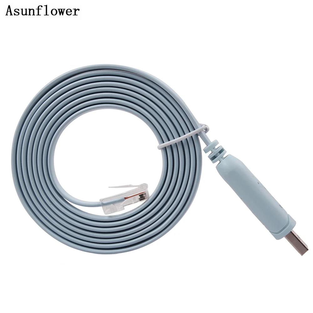 USB Удлинительный кабель asunflour RJ45 консоль FTDI FT232R чип RS232 1 8 м переключатель уровня