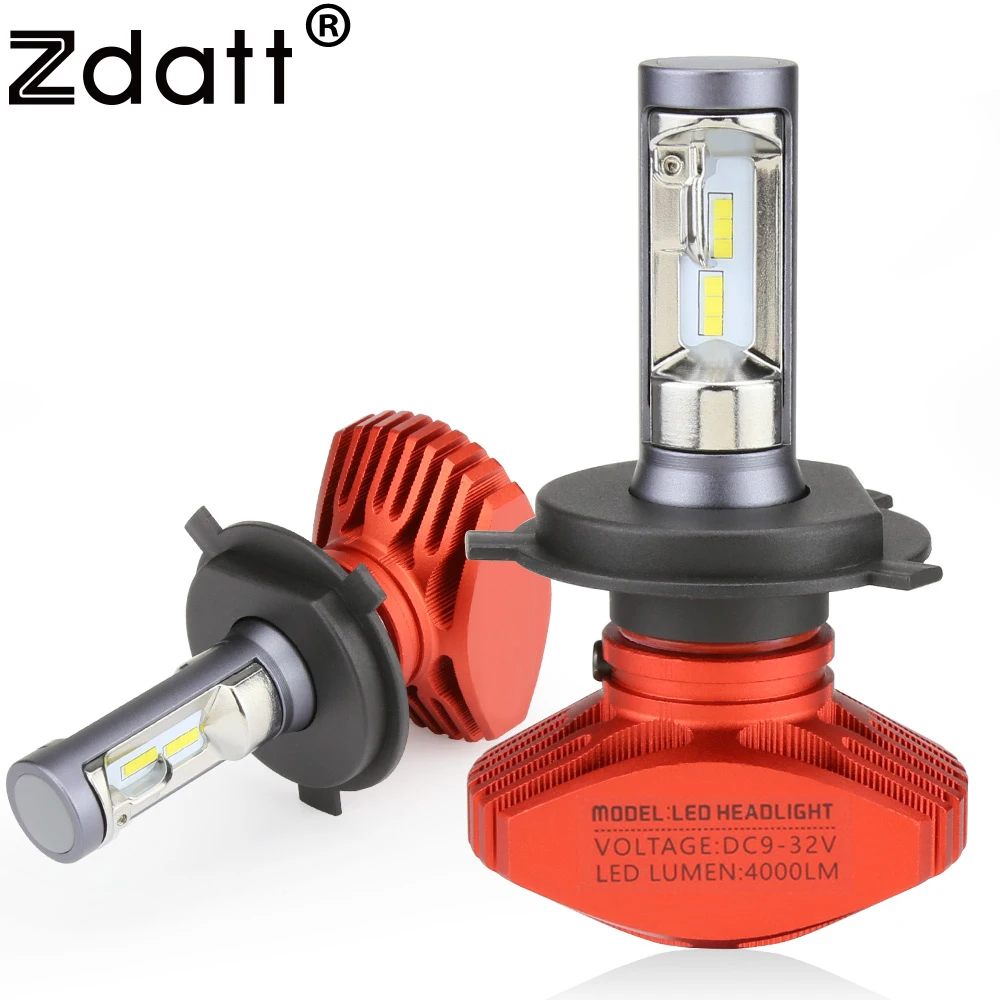 Zdatt лампы светодиодный H4 автомобиля H7 светодиодный H11 H8 H9 H1 9005 HB3 9006 HB4 8000Lm 80W 12V 24V светодиодный головной светильник лампы авто светильник 6500 к CSP