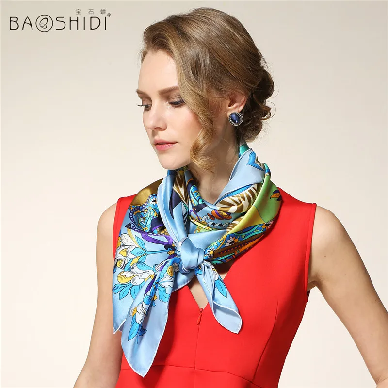 Пляжная накидка BAOSHIDI роскошный бренд оригинальный дизайн 100% чистый шелк женский