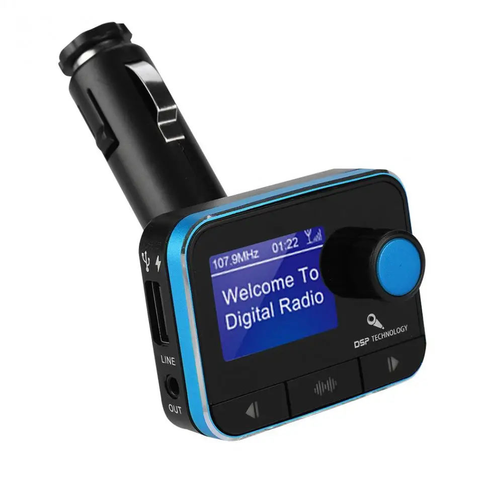 Автомобильный DAB радио приемник адаптер портативный мини DAB+ Радио fm-передатчик+ антенна автомобильный DAB тюнер Bluetooth комплект Поддержка U диск TF карта