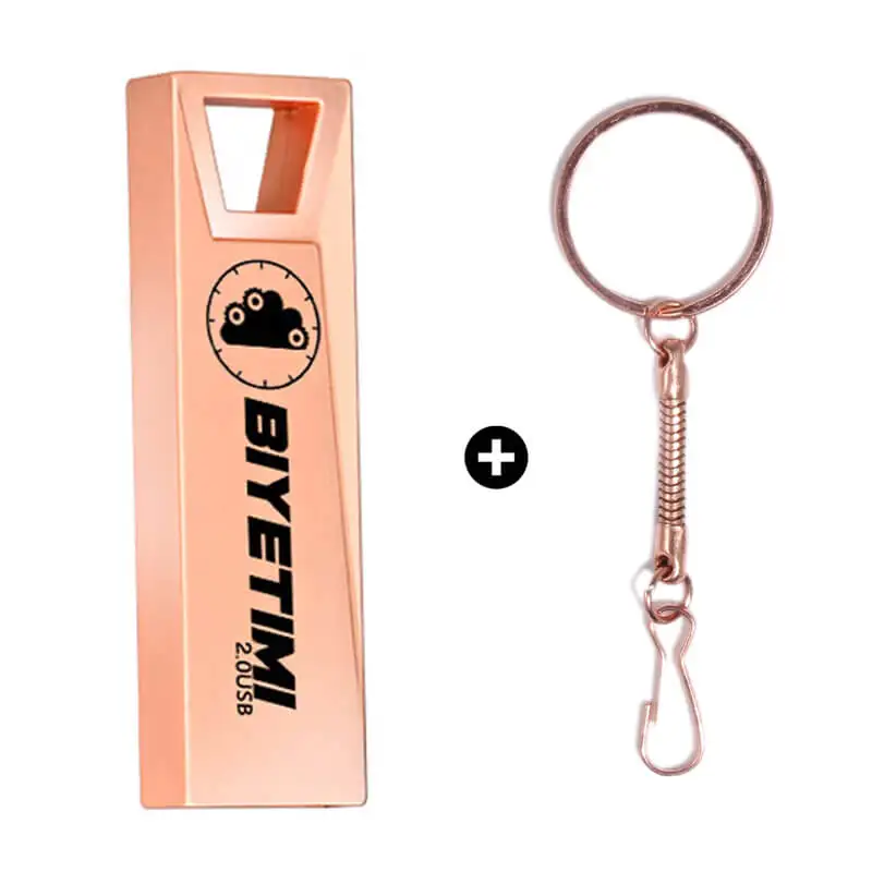 Розовый Usb флеш-накопитель BIYETIMI, usb флеш-накопитель, 8 ГБ, 16 ГБ, 32 ГБ, 64 ГБ, флеш-накопитель, флешка, Usb флешка, флеш-накопитель 2,0 - Цвет: Розовый