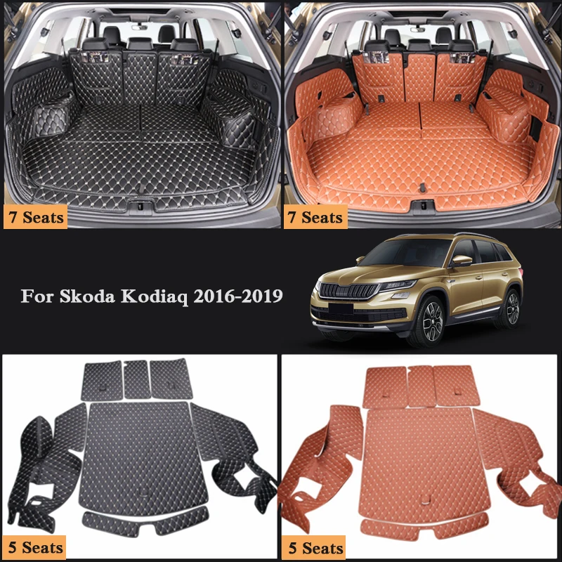 Автомобильный напольный коврик для Skoda Kodiaq кожаный поднос грузовой лайнер