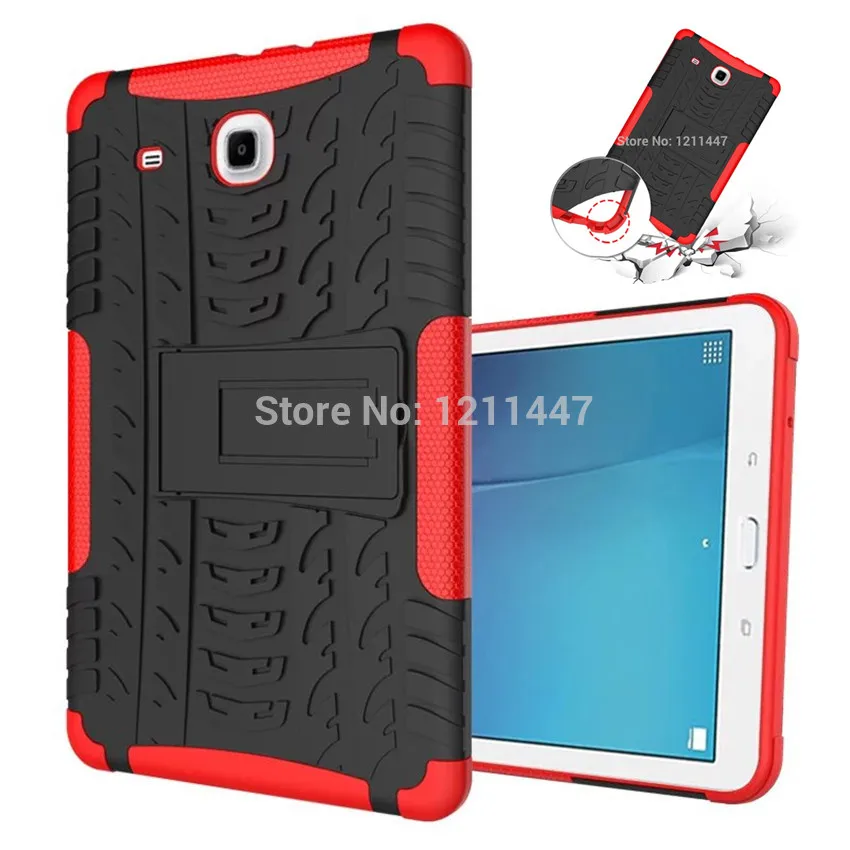 Cover For Samsung Galaxy Tab E 9.6 Case Armor Kickstand Silicone for Cases T560 T561+screen protector | Компьютеры и офис