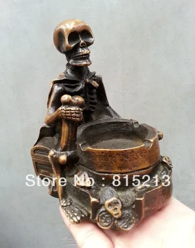 Классическая 100% Статуэтка из чистой бронзы bi0021|sculpture skull|sculpture statuesculpture bronze |