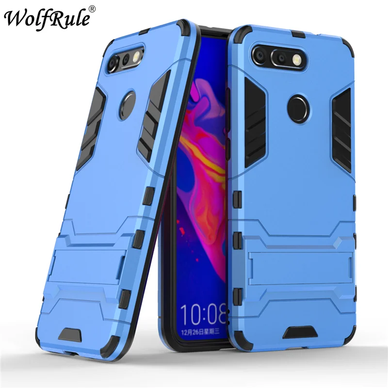 Чехол для Huawei Honor View 20 мягкий силиконовый + пластиковый чехол с подставкой