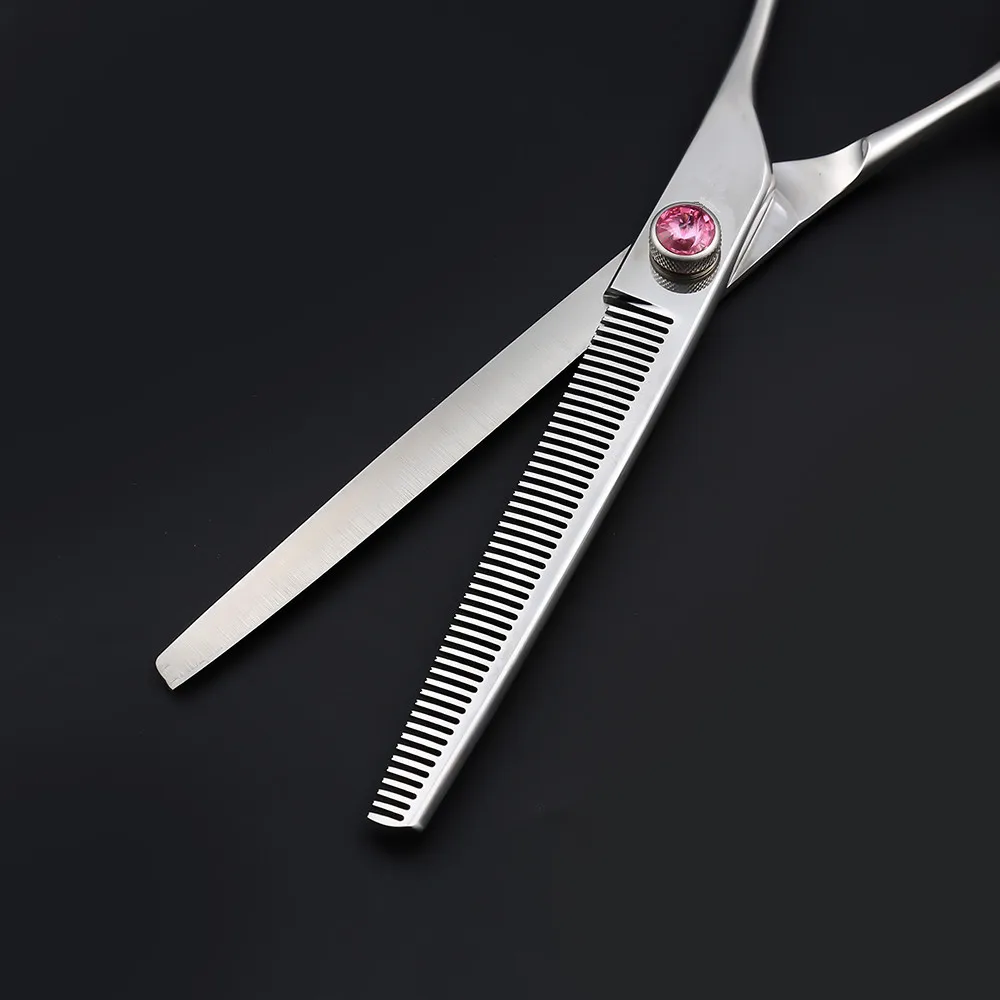 7&quot Professional 50 teeth Pet Dog Scissors 440C Thinning Cutting Shears Dogs Cats Grooming Hair Trimming Tools Tesoura | Красота и