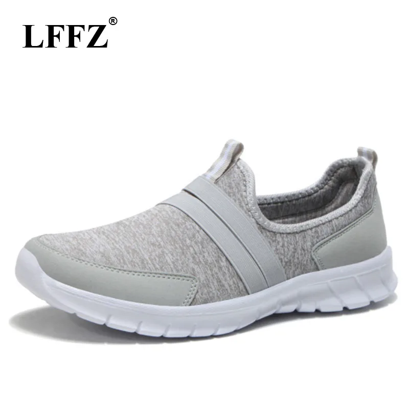 

Кроссовки LFFZ мужские без шнуровки, повседневная обувь для тенниса, цвет серый/синий, модель ZLL142