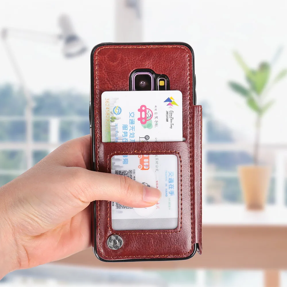 Кожаный флип-чехол для Samsung Galaxy S10 Plus + s 10 s10e S9 S8 S7 edge чехол-бумажник карт S10plus Note 8 9