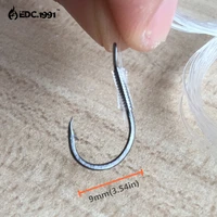 new 50 package high carbon steel barbed fishing hooks 6m fishing line fishing tackle outdoor sports tools edc survival kit