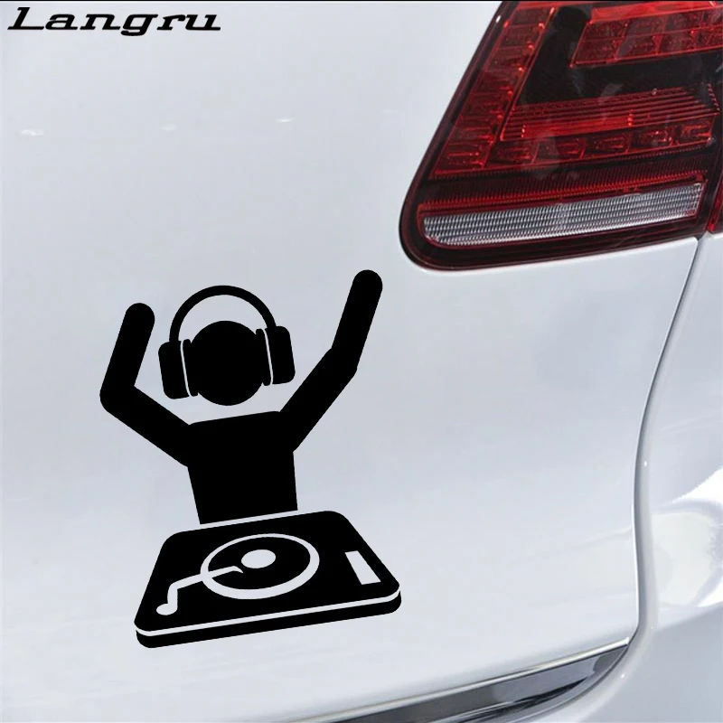 Langru Автомобильная наклейка Dj музыкальная упаковка узор движение виниловая