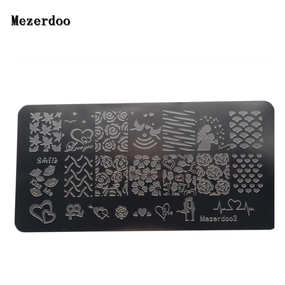 Для женщин 20 слотов прямоугольные ногтей Книги по искусству изображения шаблона