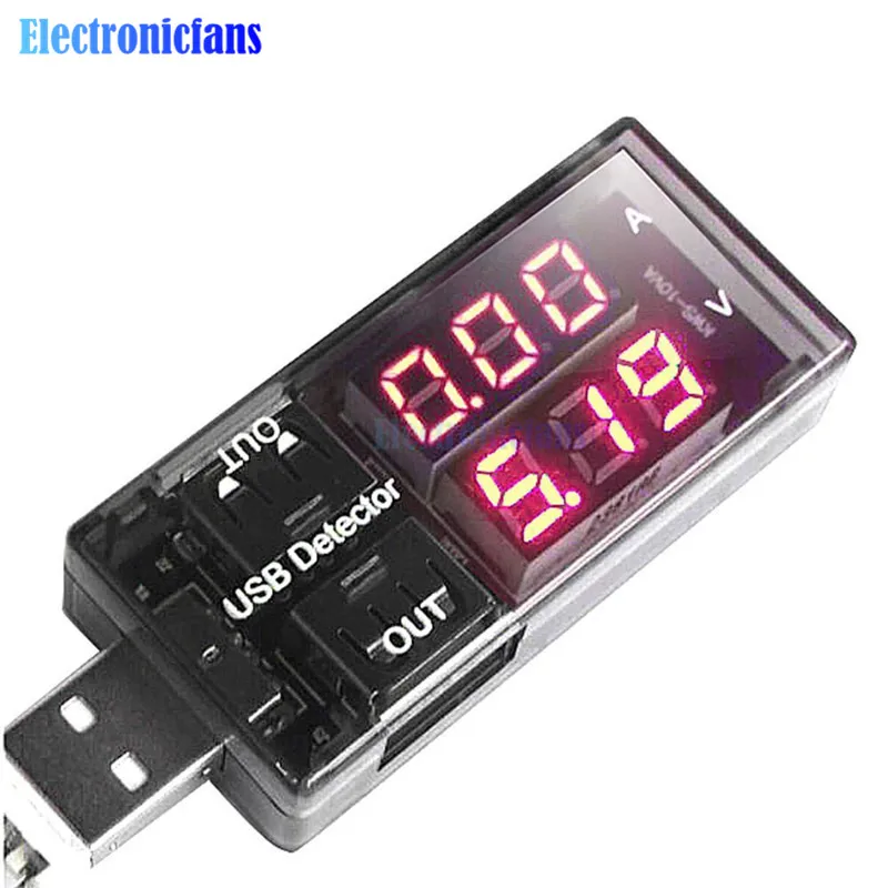 Двойной USB тестер напряжения тока Вольтметр и амперметр для аккумуляторов