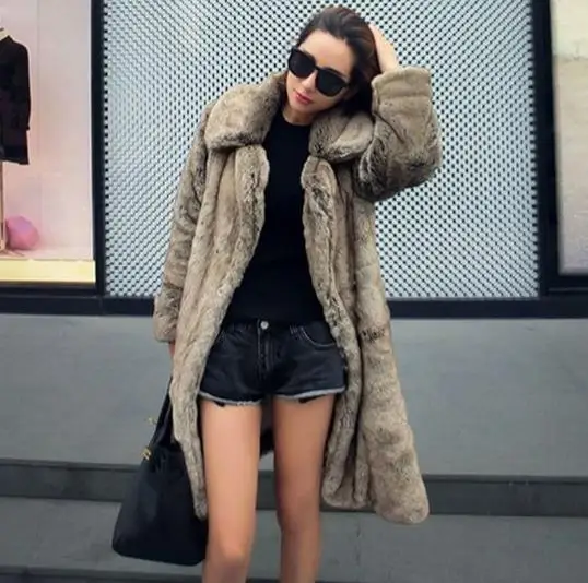 Новинка 2019 зимняя женская куртка из искусственного меха пальто теплое Femme