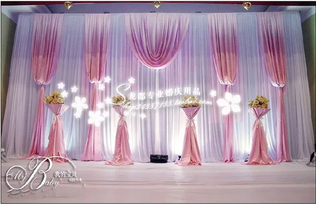 Белый фон для свадьбы 20 футов * 10 с розовыми камешками мероприятий и вечеринок из