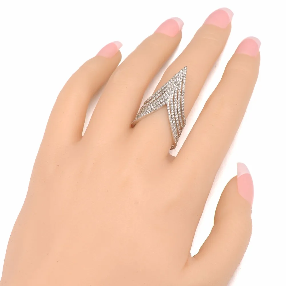 

KIVN Fashion Jewelry Pave CZ Cubic Zirconia Women Girls Bridal Wedding Engagement Rings Birthday Gifts 10pcs Lot Wholesale